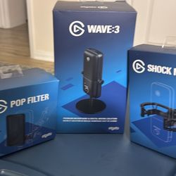 Elgato Wave:3 USB Microphone with Pop Filter and Shock Mount