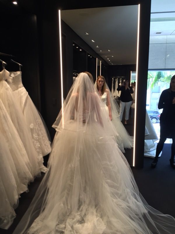Vera Wang Katarina chapel wedding veil w/o lace