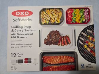 OXO SoftWorks 12-Piece Grilling Prep & Carry System - Brand New
