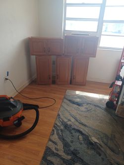 Oak cabinets