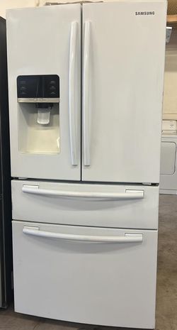 Samsung French Door  White Refrigerator Fridge
