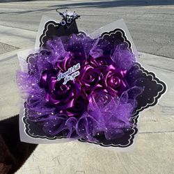 Purple Coffin Bouquet 
