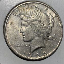 1925 P Peace Silver Dollar AU/UNC