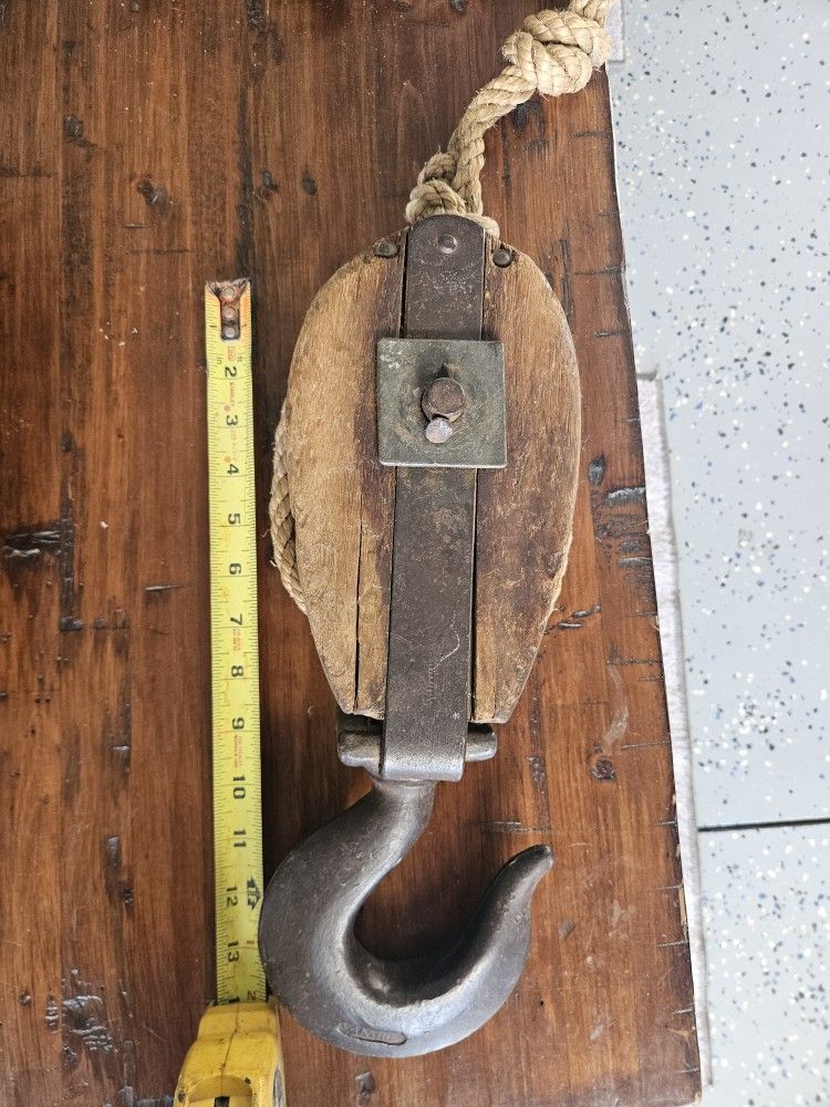 Vintage Wood Pulley
