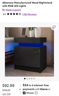 Night stand with lights