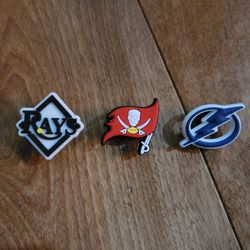 Lot Of 3 Tampa Bay Sport Team Shoe Charms 