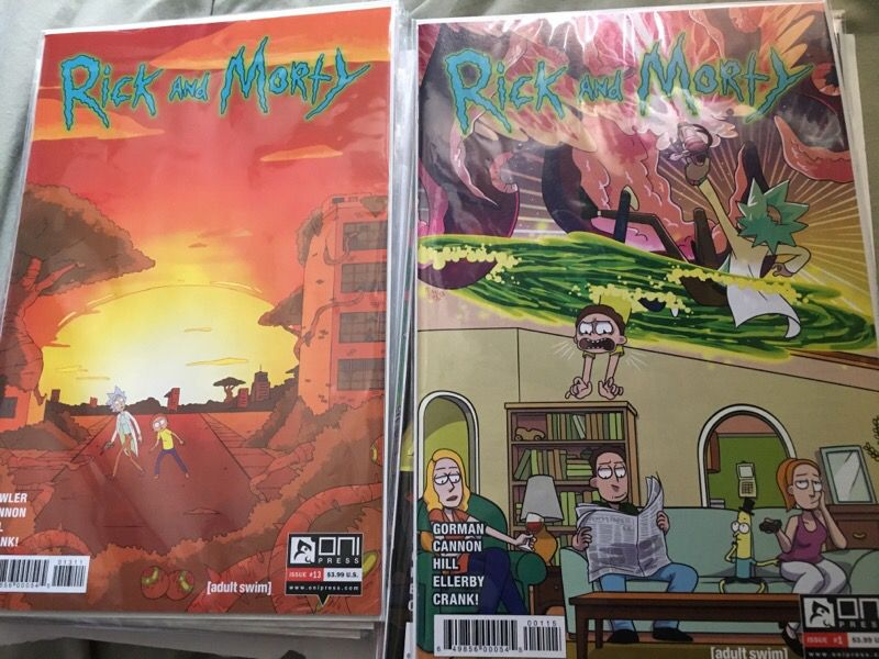 Rick and morty onipress comics issues 1-18 including 6 various variants(24 in total)