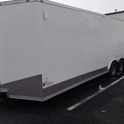 8.5x24ft Enclosed Vnose Trailer New 2022 Model Car Truck ATV UTV Moving Motorcycles Bikes Storage Traveling Cargo