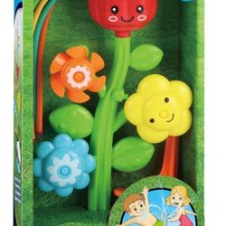 Colorful Flower Water Sprinkler for Kids Outdoor/Toy w Tubes & Rubber Attachment