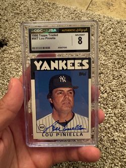 1986 Lou Piniella Topps Autograph CGC Authentic