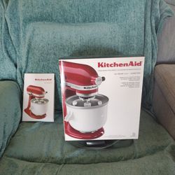 Kitchen Aid Ice Cream Maker Up To 2 Quarts Ice Cream,  Brand New Never Used Was A Gift. Complete With Book.