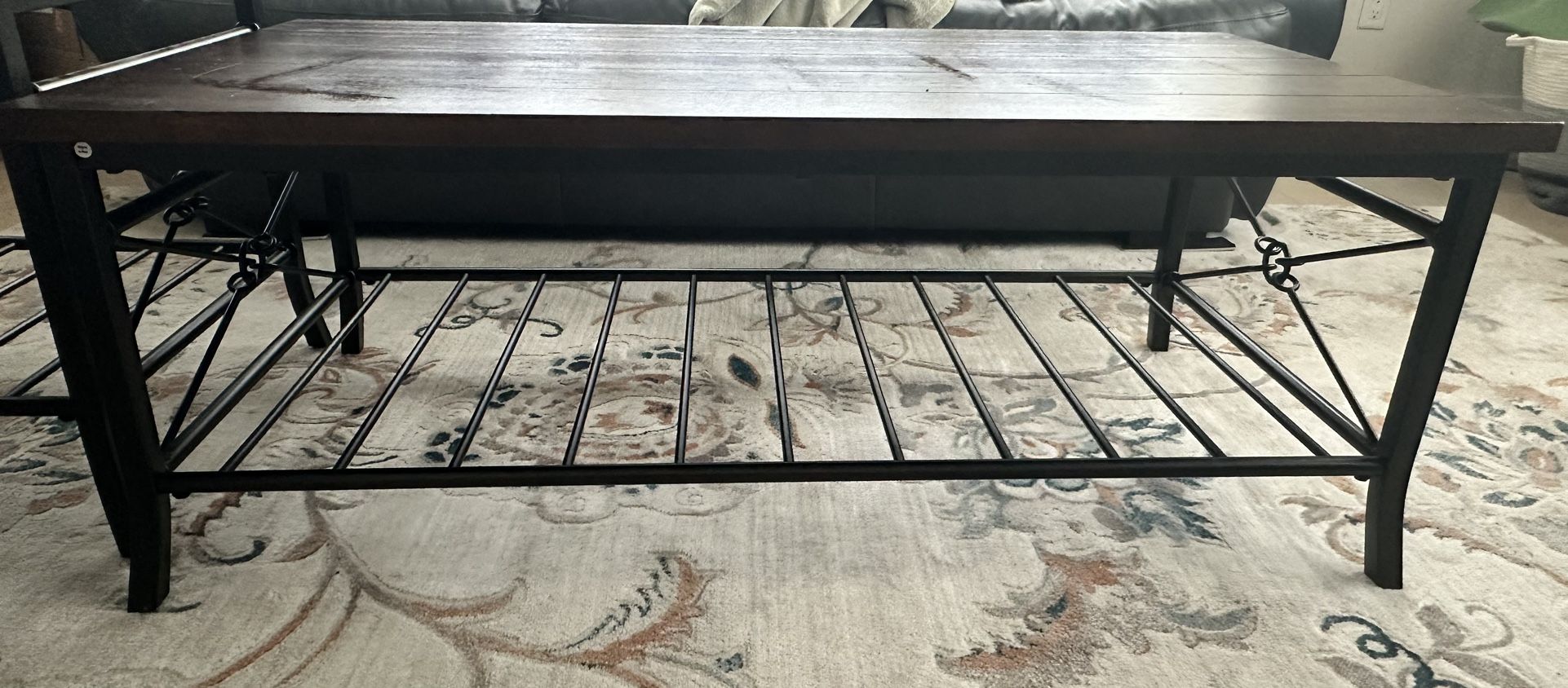 Coffee table and end tables