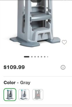 Gray Plastic Kids Learning Tower Step Stool