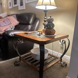 Cherry Wood Side Table 