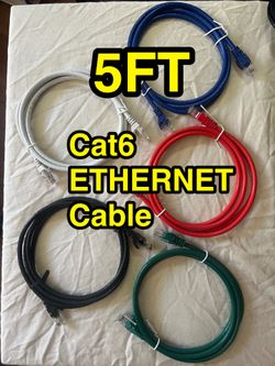 5FT Ethernet / Internet Cable Cat6 • RJ45 Connector • Electronics 10Gbps