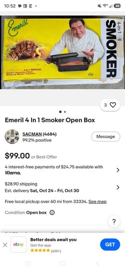 Emeril 4 in 1 smoker