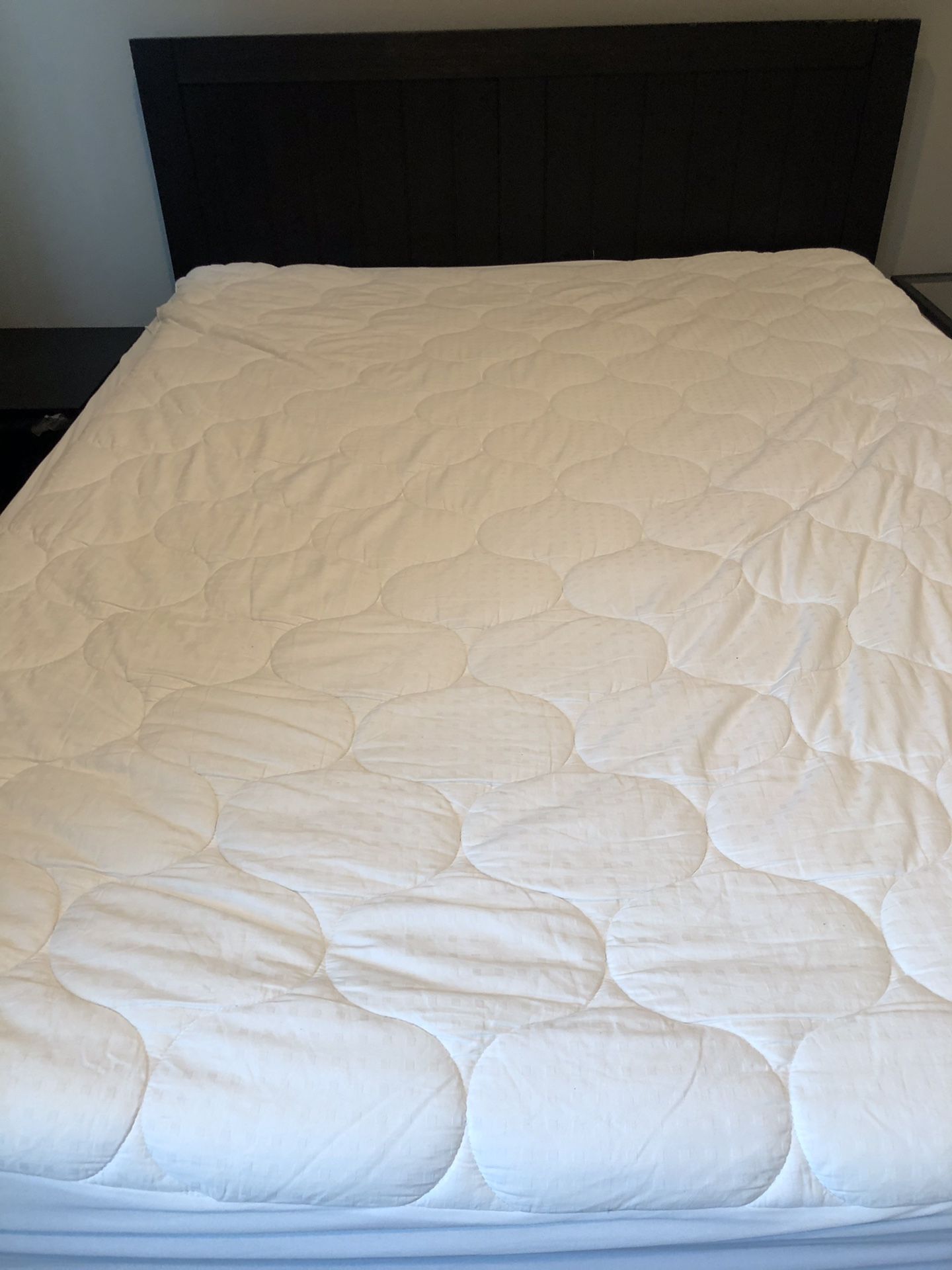 Like New Perfect Condition 12 inches Memory Foam Queen Mattress With Mattress Protector and Bed Frame