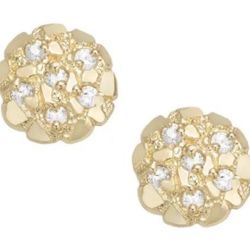 Nugget Earrings With Diamonds (Paid 200)