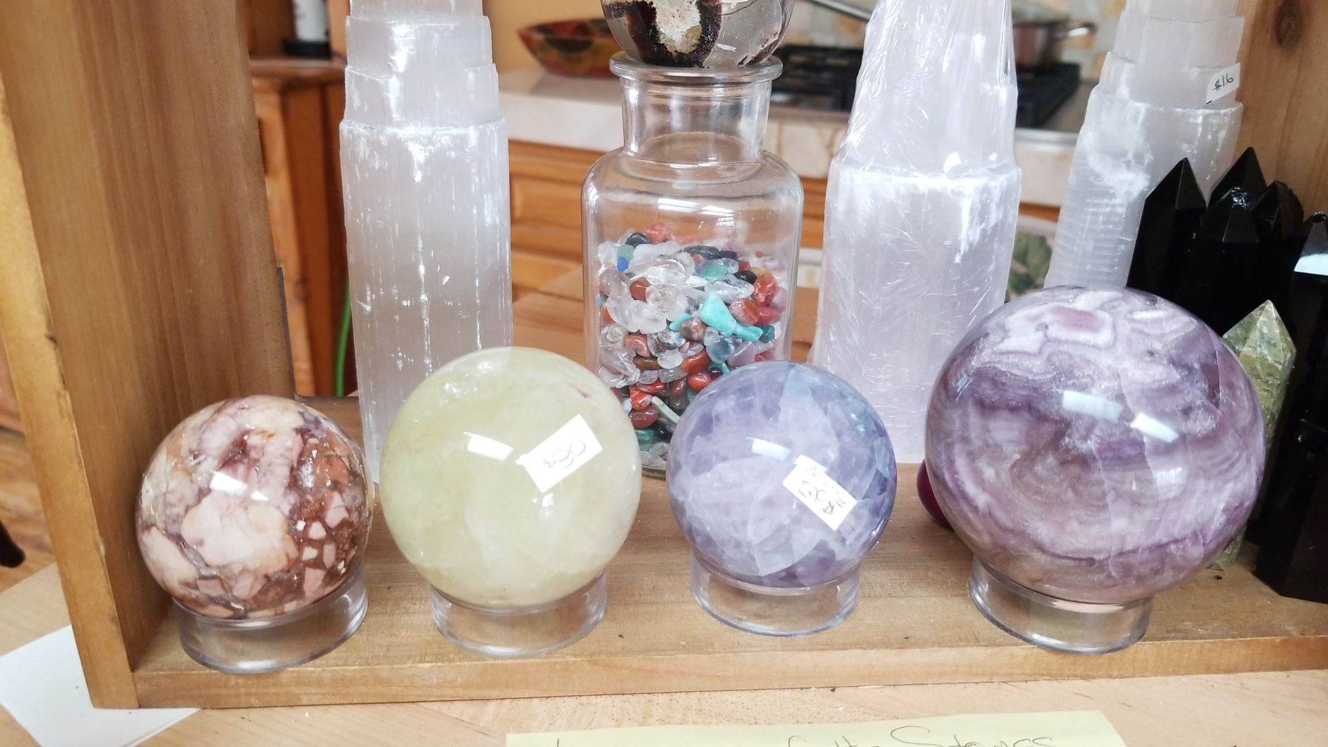 Many Crystal Spheres From $25 To $40