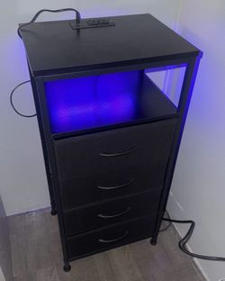 LED Fabric Drawers Nightstand NEED GONE!!!!