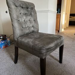Upholstered Dining Chair with Wood Legs