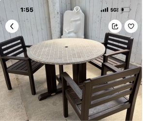 Table and 3 chairs