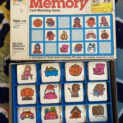 Memory Card Matching Game Milton Bradley 4014