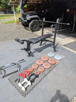 Weight bench & weights!