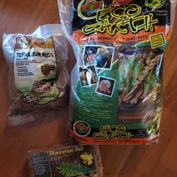 Opened And Unopened Bags Of Stuff For Tree Frog/lizards Etc