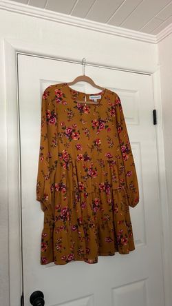 Floral Tiered Long Sleeve Mini Dress