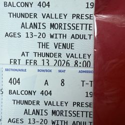 Alanis Morissette Concert Tickets Seats For Tonight!!