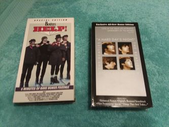 2 Beatles VHS Tapes : Help! & A Hard Day's Night Both With Bonus Footage