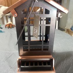 copper bird feeder