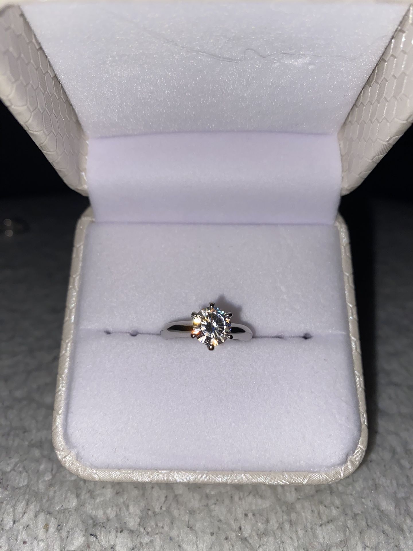 Simulated diamond ring