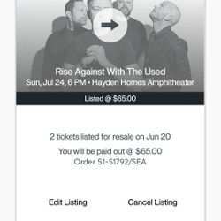 RISE AGAINST & THE USED - Bend, OR
