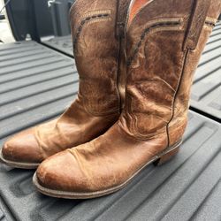 Lucchese Roper Cowboy Boots - Size 10.5D - Broken In & Comfortable