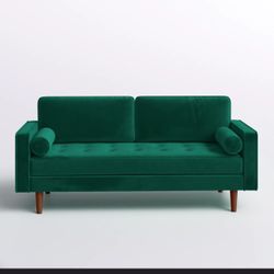 Green Velvet Couch 