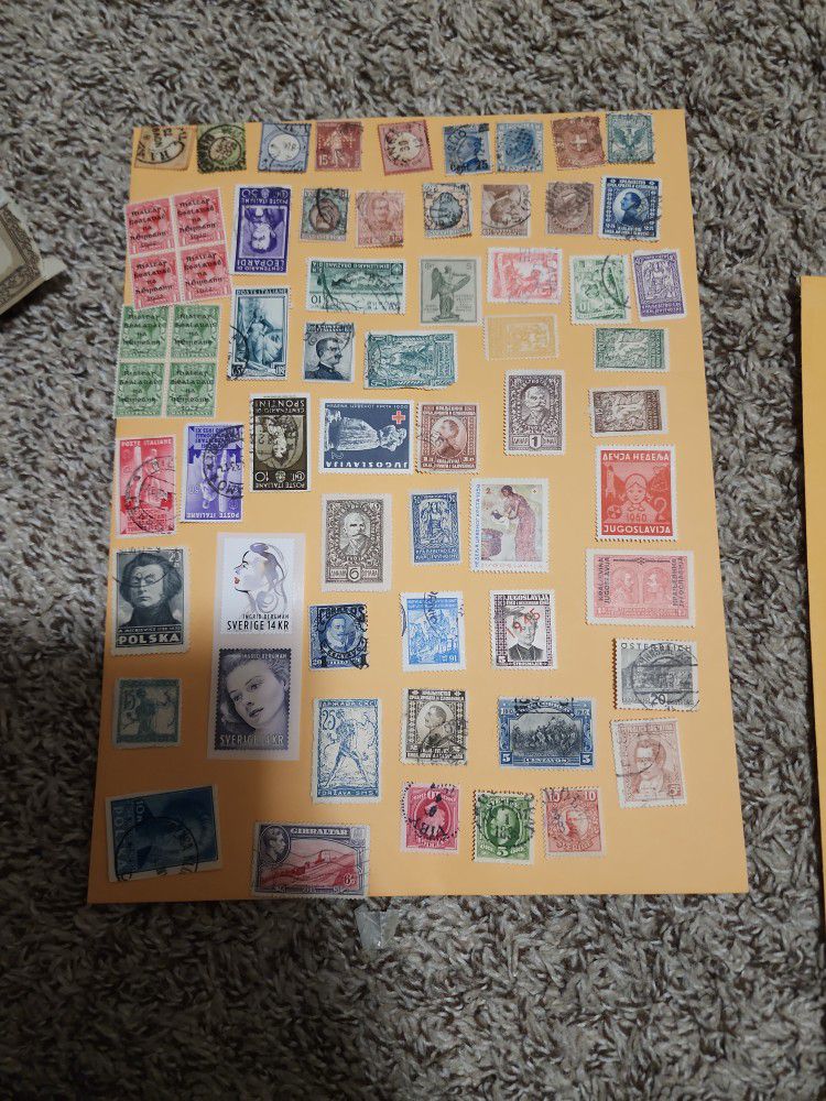 2 Sheet Mix Old Stamps Lot Incl. Good  Italian  KJ 880