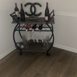 Bar Wine Stand With Wheels