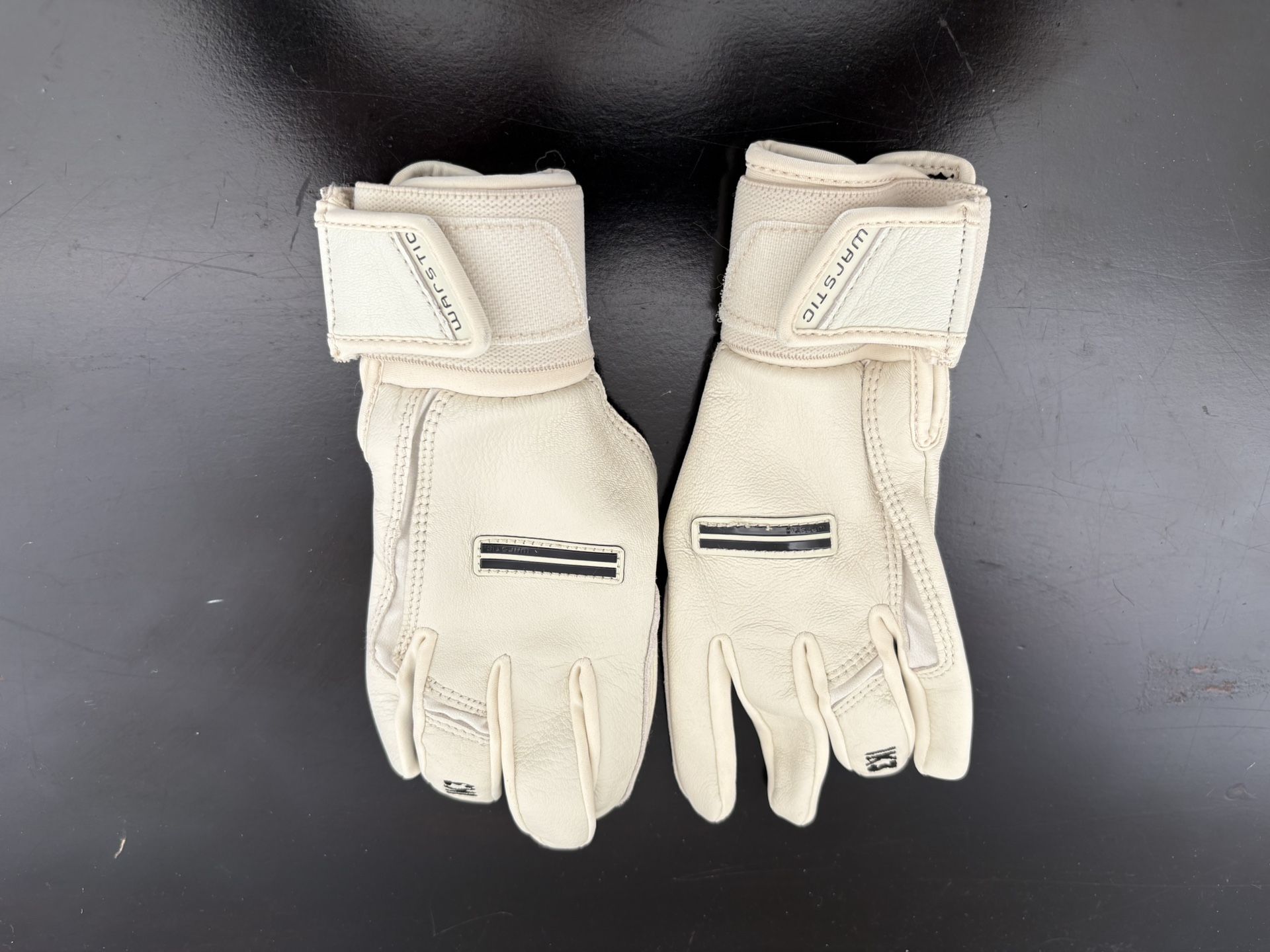 IK3 PRO CABRETTA LONG CUFF BATTING GLOVES "BONE" YOUTH SMALL - $34