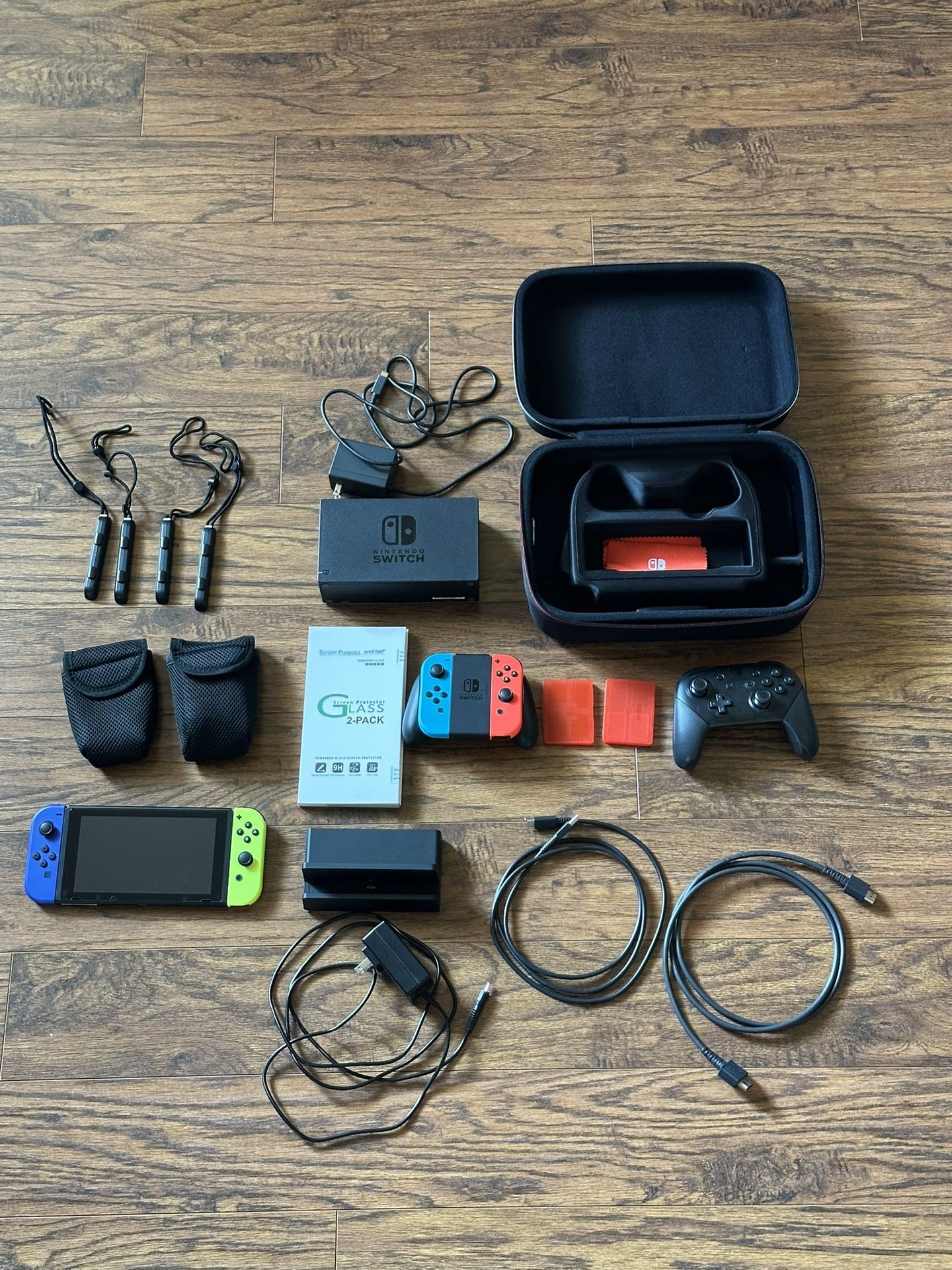 Nintendo Switch With 2 Games, 3 Controllers, And More!