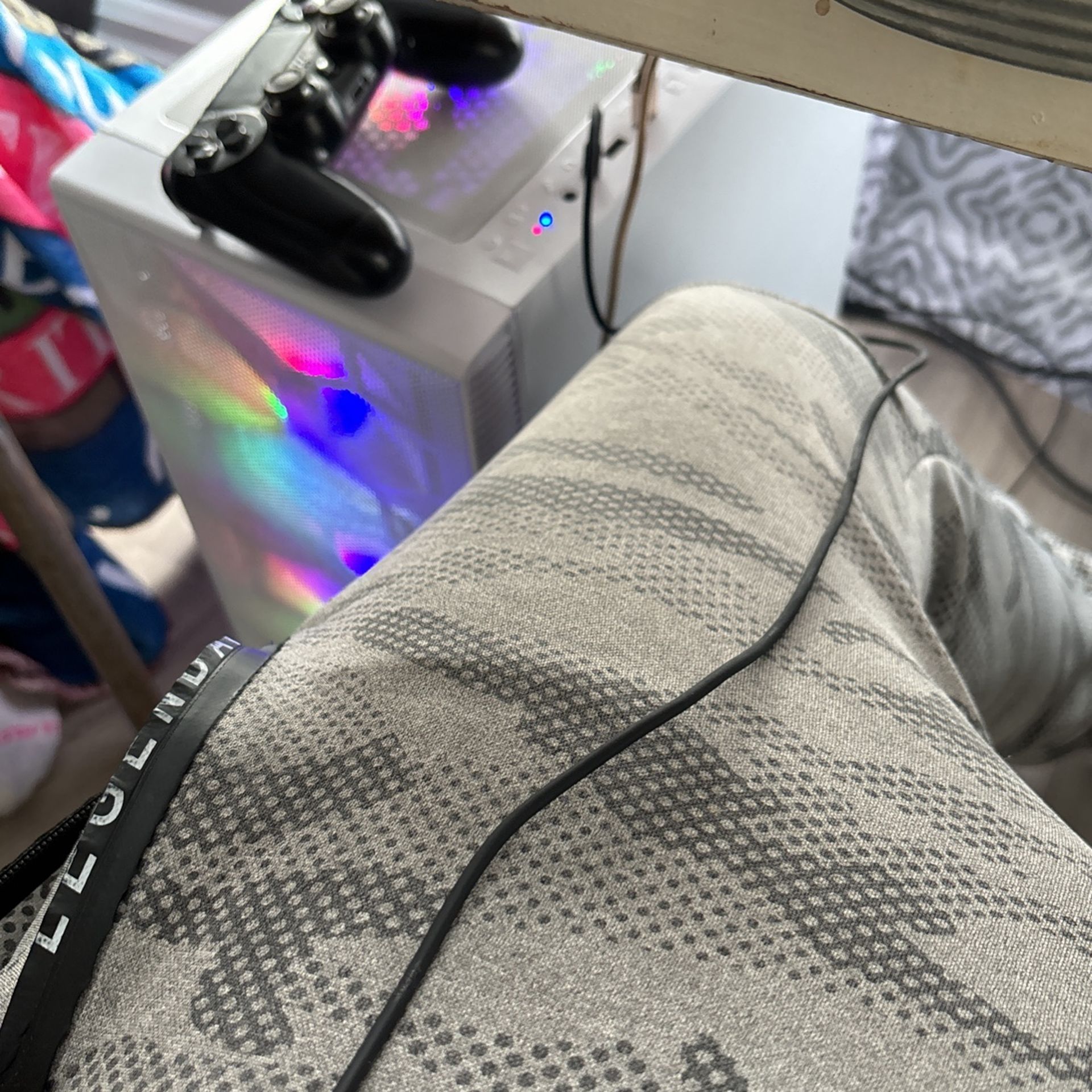 Pc Set Up Mic Monitor Keyboard Barley Used Just Work To Much