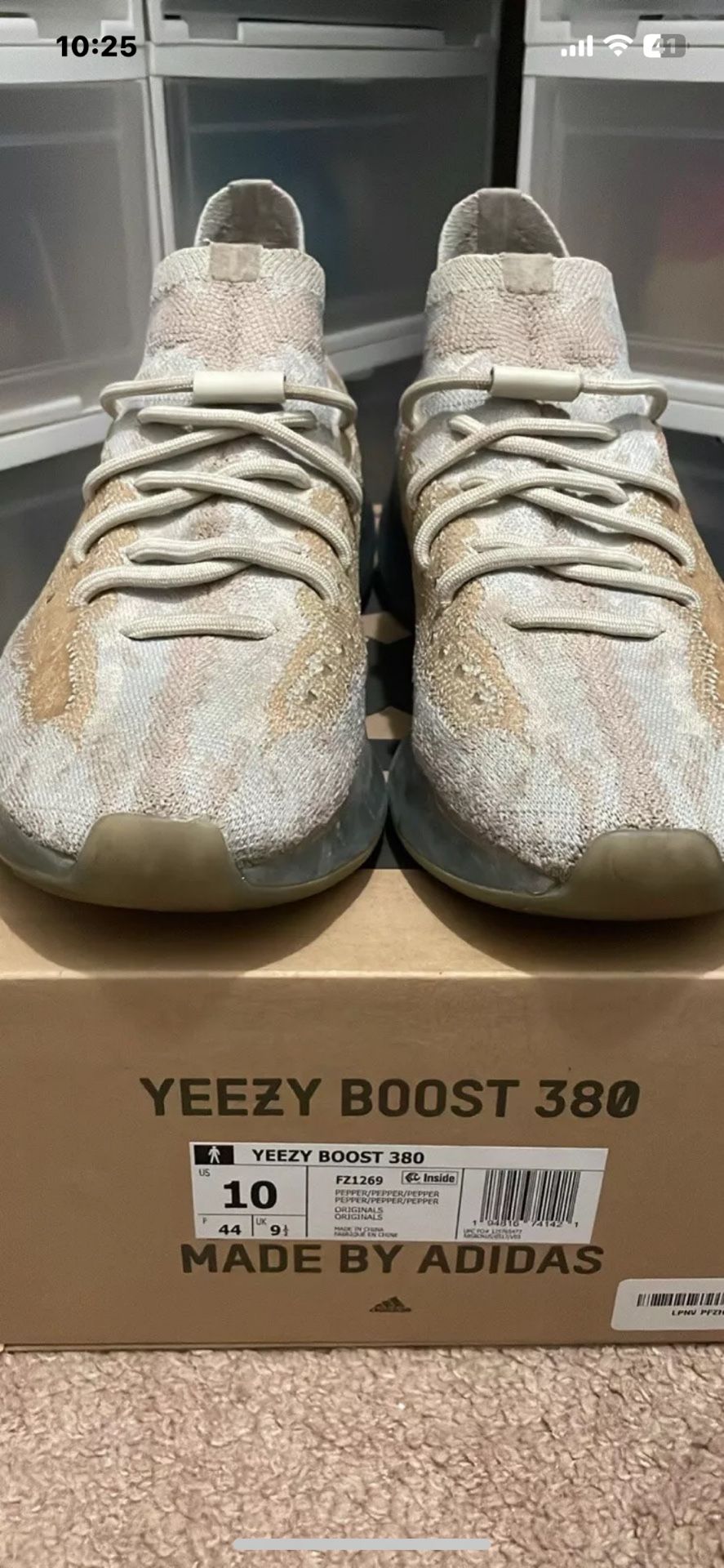 Adidas Yeezy Boost 380 Pepper Non-Reflective Men’s Size 10