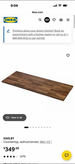 IKEA karlby countertop 98x1 1/2