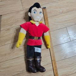 Disney Store Gaston Plush Doll 21" Beauty and the Beast 2016 Stuffed Figure / *Pre-Owned
