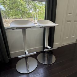 Two White bar stools