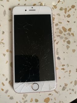 iPhone 6 S rose gold 64gb cracked screen bad ESN