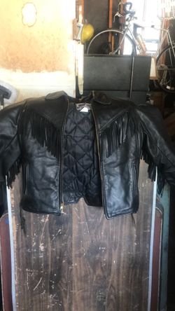 Black leather Motorcycle jacket