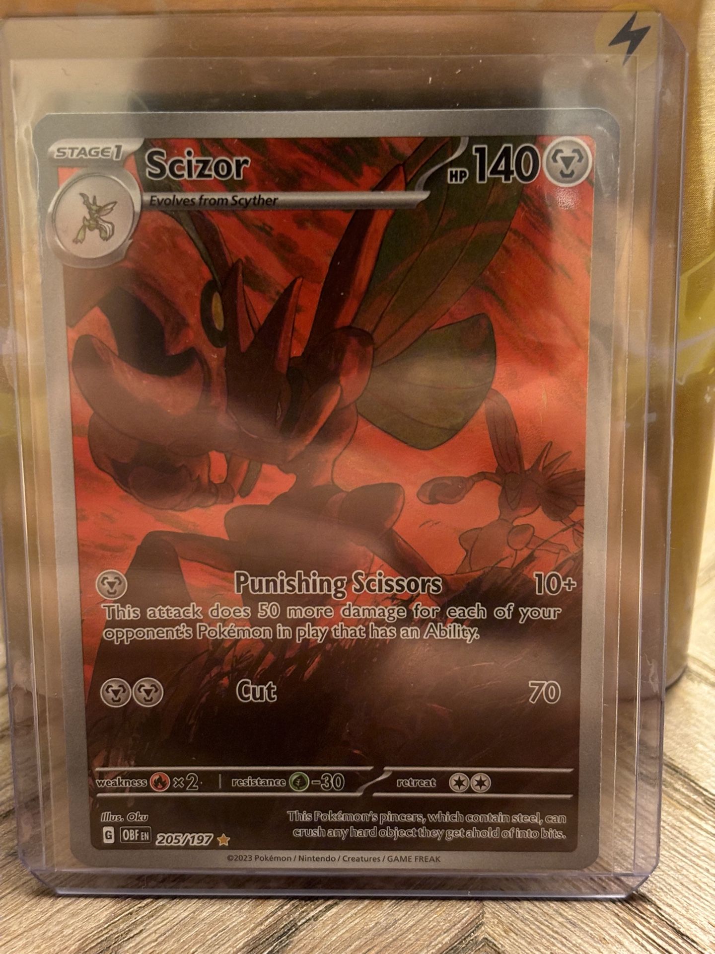 Scizor -  205/197 Illustration Rare Obsidian Flames Pokemon TCG