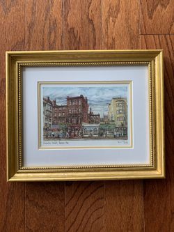 Boston picture- custom framed
